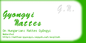 gyongyi mattes business card