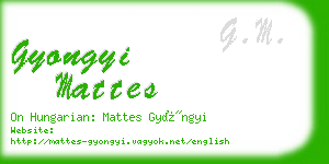 gyongyi mattes business card